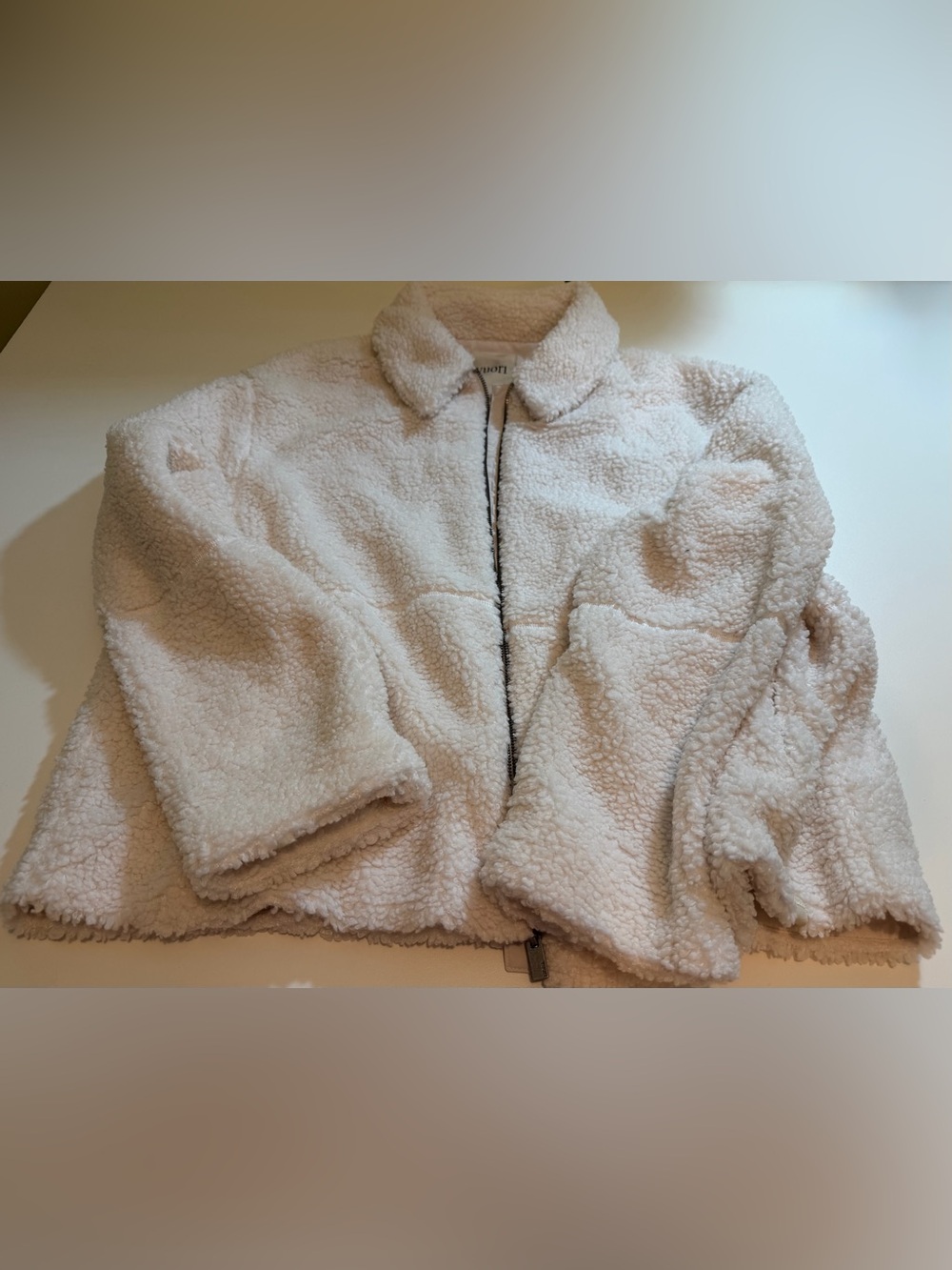 NWT Vuori Lou Sherpa Jacket Marshmallow Cream Cozy High Pile Fleece Coat